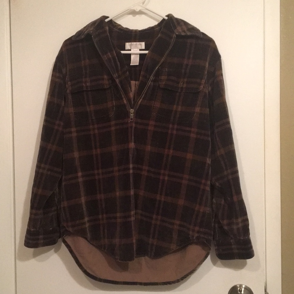 brown flannel